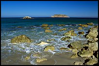 Judge Rock, Prince Island, Cuyler Harbor, mid-day, San Miguel Island. Channel Islands National Park, California, USA. (color)