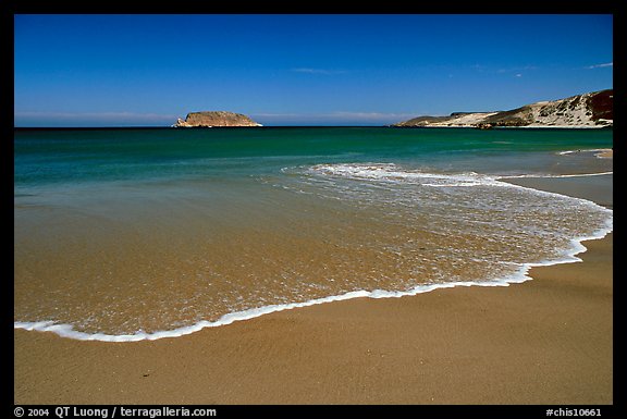 Beach, Cuyler Harbor, mid-day, San Miguel Island. Channel Islands National Park (color)