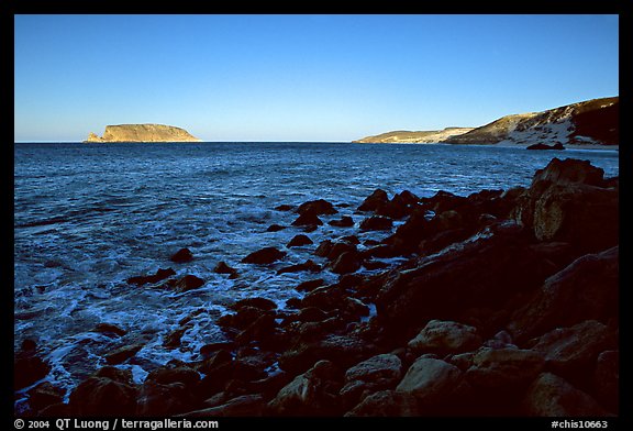 Prince Island and Cuyler Harbor, sunset, San Miguel Island. Channel Islands National Park, California, USA.