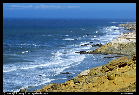 Coastline near Point Bennett , San Miguel Island. Channel Islands National Park, California, USA.