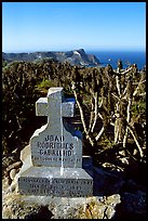 Cabrillo monument above Cuyler Harbor, San Miguel Island. Channel Islands National Park, California, USA. (color)