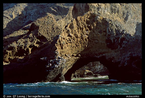 Sea arch, Santa Cruz Island. Channel Islands National Park (color)