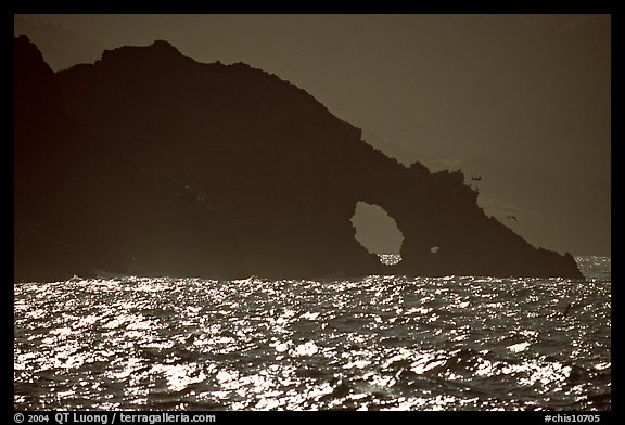 Sea arch, Santa Cruz Island. Channel Islands National Park (color)