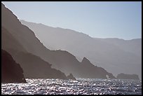 Coastline and ridges, Santa Cruz Island. Channel Islands National Park, California, USA.