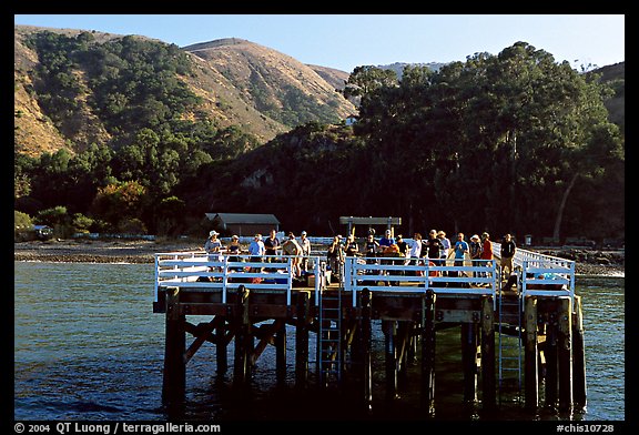 Pier at Prisoners Harbor, Santa Cruz Island. Channel Islands National Park, California, USA.