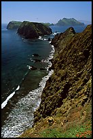 Cliffs near Inspiration Point, East Anacapa Island. Channel Islands National Park, California, USA.