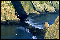 Channel between East Anacapa and Middle Anacapa at low tide. Channel Islands National Park, California, USA.