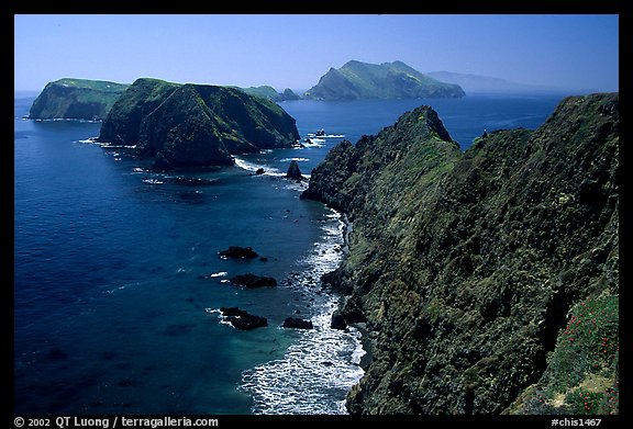 View from Inspiration Point, mid-day. Channel Islands National Park, California, USA.