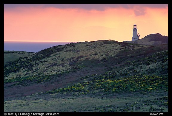 Lighthouse, East Anacapa Island. Channel Islands National Park, California, USA.