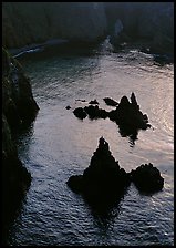 Rocks and ocean, Cathedral Cove, Anacapa, late afternoon. Channel Islands National Park ( color)