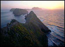 Inspiration point, sunset, Anacapa Island. Channel Islands National Park, California, USA.