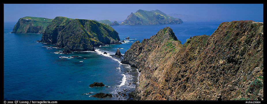 Sea cliffs from Inspiration Point, Anacapa Island. Channel Islands National Park, California, USA.