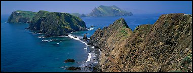 Sea cliffs from Inspiration Point, Anacapa Island. Channel Islands National Park, California, USA.