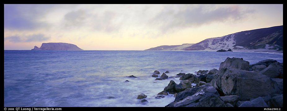 Marine landscape at sunset, San Miguel Island. Channel Islands National Park (color)