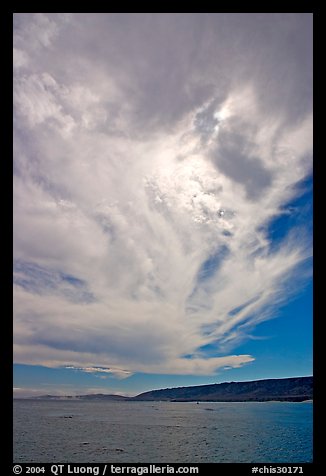Clouds and Santa Rosa Island. Channel Islands National Park (color)