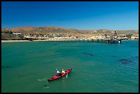 Kayakers in Bechers Bay, Santa Rosa Island. Channel Islands National Park, California, USA.