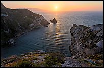 Potato Harbor cove at sunset, Santa Cruz Island. Channel Islands National Park ( color)