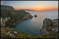 Sunset, Potato Harbor, Santa Cruz Island. Channel Islands National Park, California, USA.