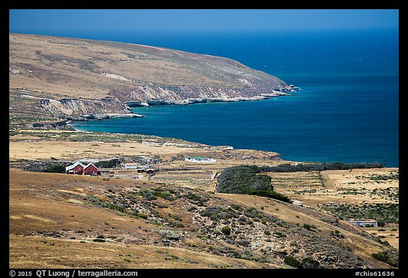 Vail and Vickers Ranch and Bechers Bay, Santa Rosa Island. Channel Islands National Park (color)
