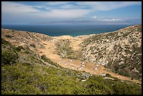 Campground wind shelters, Santa Rosa Island. Channel Islands National Park ( color)