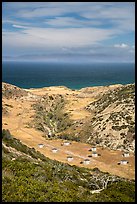 Water Canyon campground from above, Santa Rosa Island. Channel Islands National Park ( color)