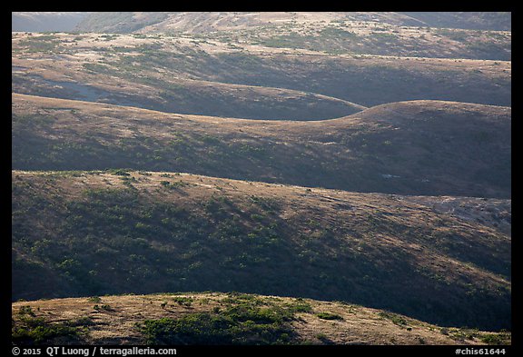 Ridges of western range, Santa Rosa Island. Channel Islands National Park (color)