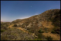 Cherry Canyon at night, Santa Rosa Island. Channel Islands National Park ( color)