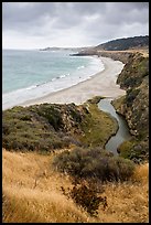 Stream and Water Canyon Beach, Santa Rosa Island. Channel Islands National Park ( color)