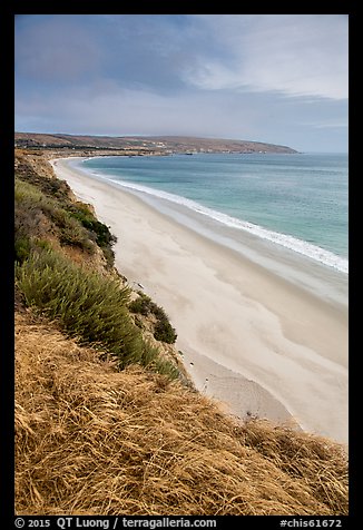 Water Canyon Beach from the bluff, Santa Rosa Island. Channel Islands National Park (color)