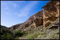 Sandstone cliffs bordering Lobo Canyon, Santa Rosa Island. Channel Islands National Park ( color)