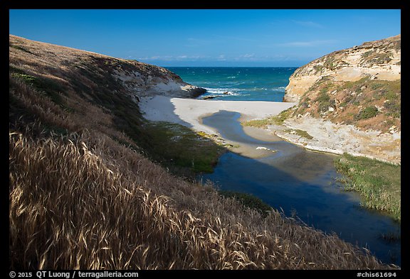 Mouth of Lobo Canyon, Santa Rosa Island. Channel Islands National Park (color)