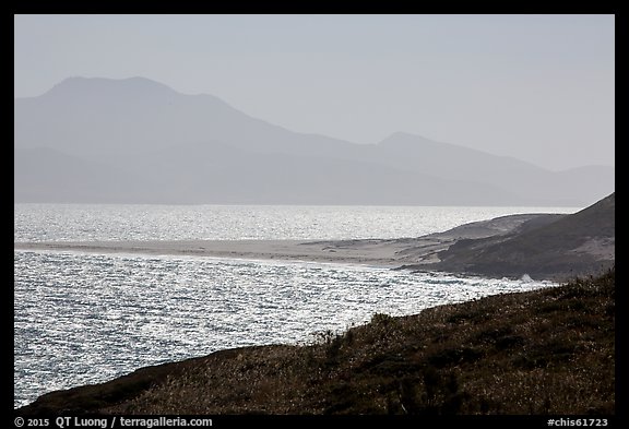 Skunk Point and Santa Cruz Island, Santa Rosa Island. Channel Islands National Park (color)