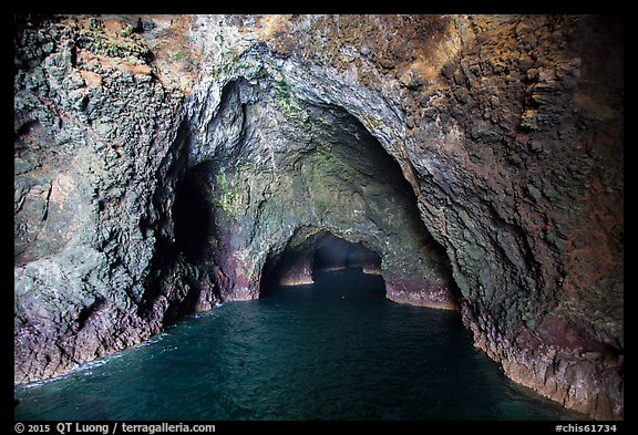 Inside Painted Cave, Santa Cruz Island. Channel Islands National Park (color)