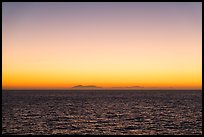 Sunrise over Catalina Island from Santa Barbara Island. Channel Islands National Park, California, USA.