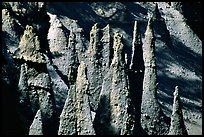 Pumice and ash pipes cemented by volcanic gasses. Crater Lake National Park, Oregon, USA. (color)