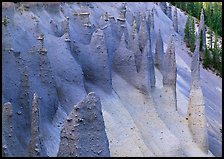 Fossilized volcanic steam vents. Crater Lake National Park, Oregon, USA.