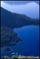 Wizard Island and Governor Bay. Crater Lake National Park, Oregon, USA.