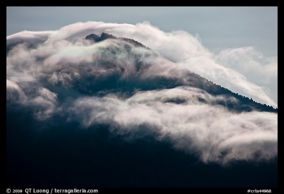 Clouds formed by high winds over Mt Scott. Crater Lake National Park (color)