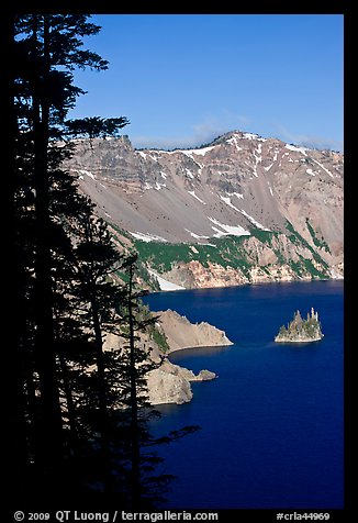 Phantom ship and Garfield Peak. Crater Lake National Park, Oregon, USA.