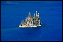 Phantom ship and blue waters. Crater Lake National Park, Oregon, USA.