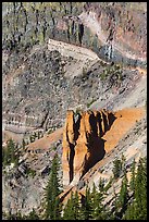 Pumice Castle, late afternoon. Crater Lake National Park ( color)