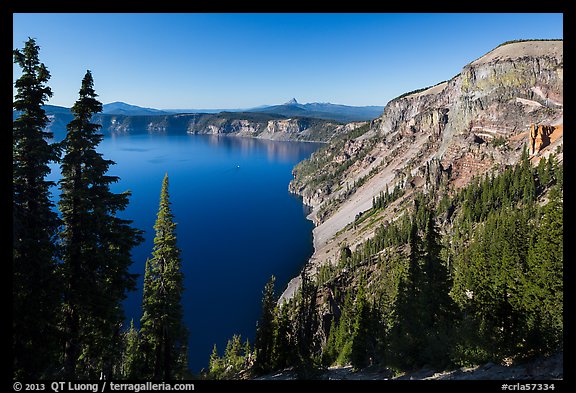 Cloudcap Bay and Pumice Castle. Crater Lake National Park (color)