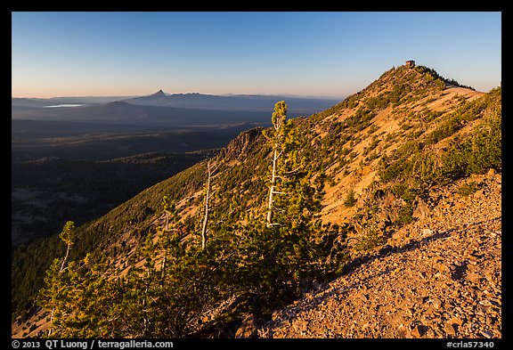 Mount Scott summit ridge, looking North. Crater Lake National Park (color)