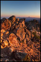 Mount Scott South summit ridge at sunset. Crater Lake National Park ( color)