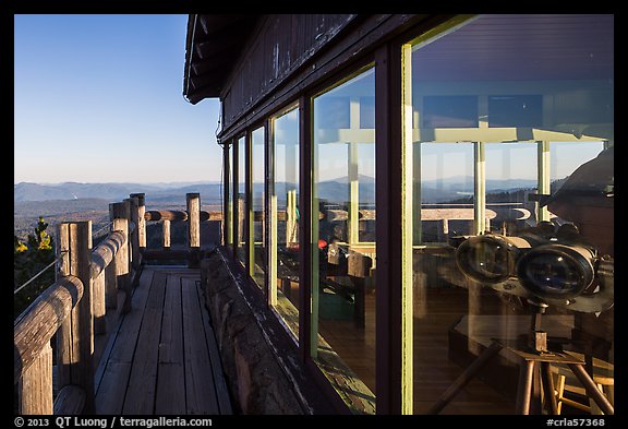 Binoculars, Watchman fire lookout. Crater Lake National Park (color)