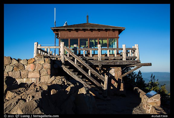 Fire lookout, the Watchman. Crater Lake National Park (color)
