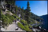 Hiking Cleetwood Cove trail. Crater Lake National Park ( color)