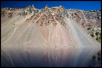 Dykes and slope. Crater Lake National Park ( color)