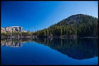 Reflections of Wizard Island and Llao Rock. Crater Lake National Park ( color)