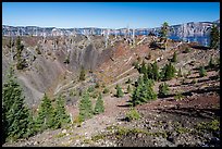 Crater inside Wizard Island cinder cone. Crater Lake National Park ( color)